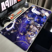 Amiya Mouse Pad Anime Gamer Computer Accessories Desk Mat Arknights XXL Playmat Gaming Office Deskmat Mousepad Large Pc Carpet 30cmx80cm(11.8x31.5inch) blue