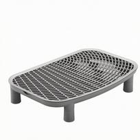 Litter Mat with Removable Grate Scratch-Resistant Cat Detachable gray