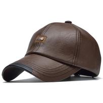 [NORTHWOOD]Žieminės odinės beisbolo kepuraitės, vyriškos „Snapback“ kepuraitės „Bone Masculino“ rudeninė odinė „Trucker“ kepuraitė 56-60cm šviesiai ruda spalva