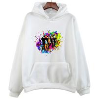 Coldplay Grupės Turas Gobtuvėliai Grafinis Spausdinimas Hip Hop Patogus Megztinis Ilgomis Rankovėmis Gotikiniai Drabužiai Sudaderas Grunge Gobtuvas XL balta