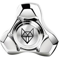 Metalinis Fidget Spinner suaugusiems, Nerūdijančio plieno sunkus sukamasis žaislas, Mažas mini lapės rankinis giroskopas, Guolis Premium ilgas didelio sukimosi Fidget blokas, Sidabrinis 4*4*1cm sidabras