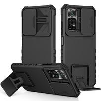 Stumdomas dėklas objektyvui, skirtas Xiaomi Redmi Note 11S Note11 4G, hibridinis šarvuotas smūgiams atsparus dangtelis su stoveliu, skirtas Redmi Note 11 Pro dėklams RM Note 11 Pro 5G juoda