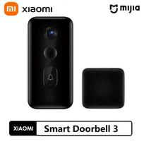 Xiaomi Smart Doorbell 3 2K Ultra HD Night Vision Video Doorbell Long Battery AI Human Recognition Work with Mi home APP black