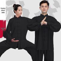Liwu Tai Chi kostiumas - Vyriškas ir moteriškas pavasario/rudens kovos menų apranga, kinų stiliaus, vidutinio ir vyresnio amžiaus, medvilnės ir šilko mišinys. XL white