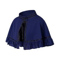 Anime Steampunk Dress Lolita Cape Ronde Hals Applique Cape Vintage Cape Voor Dames Heren Victoriaanse Steampunk Mantel Cape XL 55-60kg smėlis