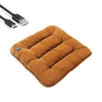 Electric Heating Pad Heated Seats Cushion 3 Gear Adjustable  Fast Heating Seats Cushion Washable Heated Pad orange