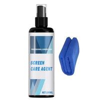 100ml Anti-Bacterial Screen Cleaner Kit with Microfiber Cloth for Glasses Devices, Anti-Fog & Streak-Free blue