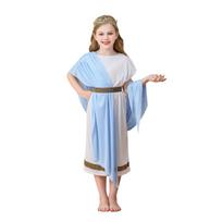 Halloween Children's Costumes Greek Mythology Boys And Girls Clothing Roman Performance Outfits Toga Robes Long Robes 160 white