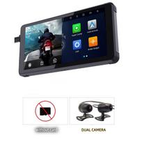 5.5-Inch Motorcycle Wireless CarPlay & Android Auto - IPX7 BT Helmet Navigation Display, Portable Dual DVR & TPMS 【1】without card juoda