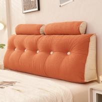European Tatami Triangle Bedside Cushion & Lumbar Support brown