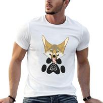 Canine Coyote Therian T-Shirt anime t shirts oversize man graphic t shirt funny t shirts dark h XXXXL white