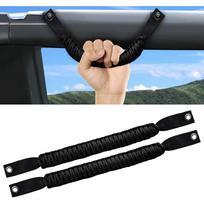 2PCS Paracord Roof Grab Handle For Ford Bronco 2026 2026 2026 2026 2/4 Door 800D Nylon Assist Grip Handle Off Road Accessories gray