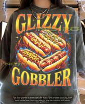 Glizzy Gobbler Comfort Colors® Tshirt, Funny Hot Dog Graphic Y2K Meme Shirt Retro Flame Bbq Foodie Tees Y2K Streetwear Gift, M yellow