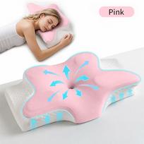 Butterfly Memory Foam Neck Support Pillow gray