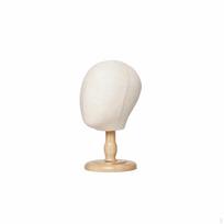 Manekeno galva su mediniu stovu 50 cm Vaikas Stabilus ekspozicinis modelis vaikams, Xs Wood Base white