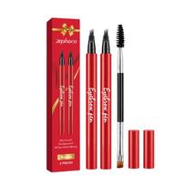 Zephoco Long-lasting Silky Eyebrow Pencil - Brown: Natural, Defined, Smoothly Colored Brows. red
