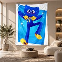 Decorative Tapestry,Huggy Wuggy Printed Wall Art, Lightweight Wall Hanging For Bedroom Background 150cmx200cm