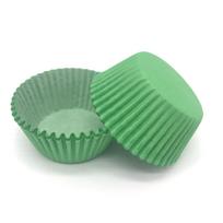 100 VNT Mini keksiukų formelės Apvalios kepimo formelės Muffinių formelės Namų vakarėliui Žalia green žalia