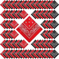 12-100Pcs Bandanas Cowboy Unisex Paisley Bandanas Bulk Large Head Bandana Cowboy Head Wrap Oversized Bandana Cowgirl Party Favor 12 PCS black