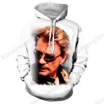 Rock Hoodies Megztinis Dainininkas Johnny Hallyday 3D Spausdinimo Hoodie Vyrams Moterims Mada Atsitiktiniai Vyriški Drabužiai Sportinis Paltai 5xl gray