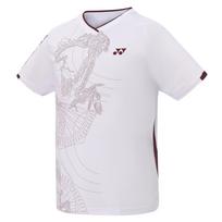 YONEX Marškinėliai Vyriški V formos iškirpte Vidutinio tiesaus kirpimo 1102825BCR-O M white