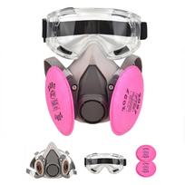Reusable Respirator Half Facepiece with 2091 P100 Filter Half Face Cover with Goggles 6200 Gas Mask Breathing Protection Respirators for Organic Pain pilka