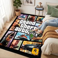 Gta V Cover Living Room Non-Slip Area Rug Soft Carpet for Bedroom Game Playroom Sofa Office Home Decor Doormat Christmas Gift C9211784 40cmx60cm black