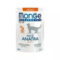Šlapias maistas katėms | Monge Monoprotein Adult paštetas su antiena, 85 g