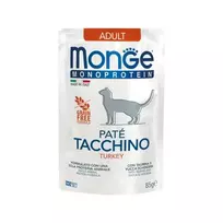 Šlapias maistas katėms | Monge Monoprotein Adult paštetas su kalakutiena, 85 g