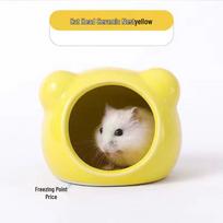 Silent Hamster Wheel with Stand: Treadmill Toy for Golden Hamsters in Cage Setup yellow