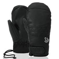 Thick Snowboard Finger Gloves  Outdoor Cycling Warm and Cold Proof Fleece Gloves Men's and Women's Waterproof Ski Gloves XL black