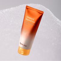 Farmstay Ginseng & Niacinamide Deep Cleansing Foam 180ml – Gentle Daily Face Wash orange