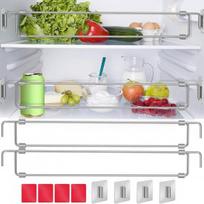 2 Pack RV Fridge Bars, Refrigerator Tension Rods, 12.44 -22.63  Adjustable, Stainless Steel RV Fridge Accessories For Camper Refrigerator, Kitchen, 2 Pack-Standard gray