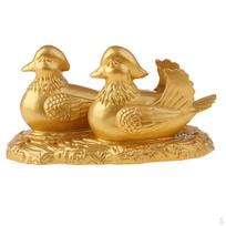 Decor Copper Or Gold Couple Mandarin Duck Statue China Folk Collectible Wedding Gift auksas
