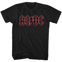 AC/DC Back In Black Plaid Black Rock and Roll Music Band T-Shirt Unisex T-Shirt XXL brown