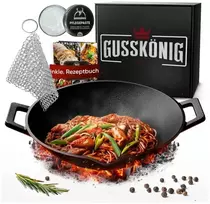 Gusskönig Pre-Seasoned Cast Iron Wok Pan 36 cm (GK-48)