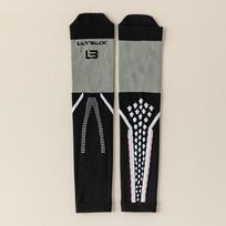 1 Pair Knee Support Brace Compression Sleeve Long Full Legs Sleeve Badminton Tennis Running Anti-Slip Breathable Full Leg Guards juoda