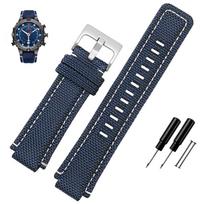 TIMEX Laikrodžio apyrankė TW2T76500 T2N721 T2N720 Sportinė Aukštos Kokybės Nailono Drobės Laikrodžio Dirželis Vyriškas Tide Compass 24×16MM Apyrankė 24.16mm gray