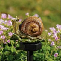 Solar Frog Snails Garden Lamp Outdoor Waterproof Solar Stake Lights for Lawn Ornaments Patio Yard Lawn Art Decor Gardening Gifts beige