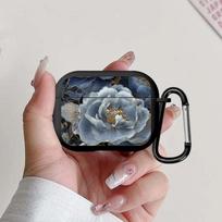 Case For Airpods Pro3 Pro2 2 4 3 1 Pro Earphone Cases Cover Blue Peony Flower Airpods Pro 3 gray