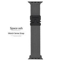 Nylon Strap for Apple Watch Band 46mm 45mm 44mm 49mm 42mm 41mm Parachute Bracelet iWatch Series Ultra 3 2/11 10 9 8 7 6 SE3 Belt 44 45 49mm S10 11 46 black