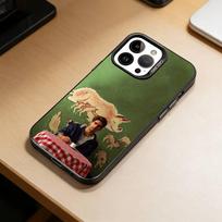 The Tony Soprano-JG  Phone Case For iPhone 17,16,15,14,13,12,11 Plus,Pro Max,XS,Colored Silver Plated Inside Cover iPhone13PRO brown