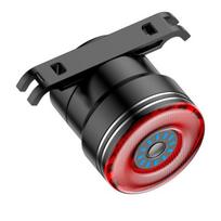 Bicycle Taillight Super Bright Waterproof Non-glaring Multiple Lighting Modes Rechargeable Aluminum Alloy Smart Automatic Brake Detection Bike Rear raudona