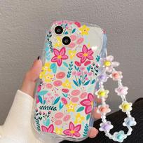 Flower Pearl Chain Case For Huawei Honor 400 200 90 Lite 300 Pro X9D X7D X9B X8C X8A X8B X7B X6A X6C X5C X6B X7A X5B X8 X5 Plus Honor 300 Pro pink