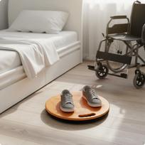 Patefono perkėlimo lenta Sklandus sukimasis Besisukantis diskas Lengvai naudojamas pagalbos įrenginys Danxia Orange Footprint gray