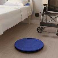 Patefono perkėlimo lenta Sklandus sukimasis Besisukantis diskas Lengvai naudojamas pagalbos įrenginys Blue Footprint gray