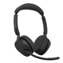 Jabra Evolve3 65 Stereo Link 390a MS belaidės antausės ausinės su Bluetooth ir USB-A adapteriu, optimizuotos Microsoft Teams, juodos