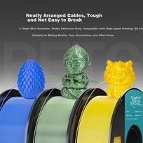 Caige 3D Printing Filament PETG 1.75mm Compatible with Tuozhu, Chuangxiang Sanwei, Duoku, Jiguang'erwo 3D Printer Filament Red 1kg
