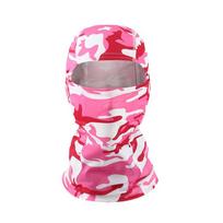Camouflage Balaclava Full Face Mask Ski Bike Cycling Hunting Head Cover Scarf Blaclava Cap Bandanas Men pink
