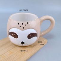 Heavy White Cloud Soil Mug Sloth Ceramic Cup Couple Water Cup Coffee Milk Cup Animal Children's Cup 401-500ml white